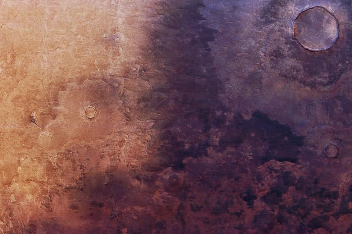 New images released by the European Space Agency picture a shadowy presence spreading across the surface of Mars.
