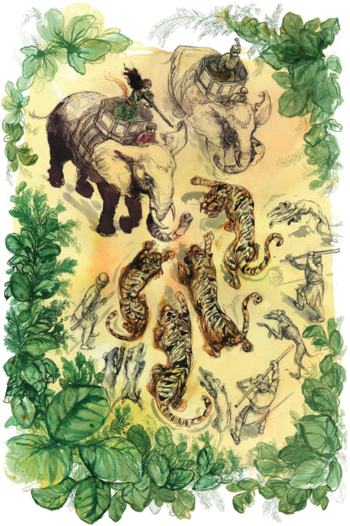Illustration in Tiger Slayer (2025) by Molly Crabapple.