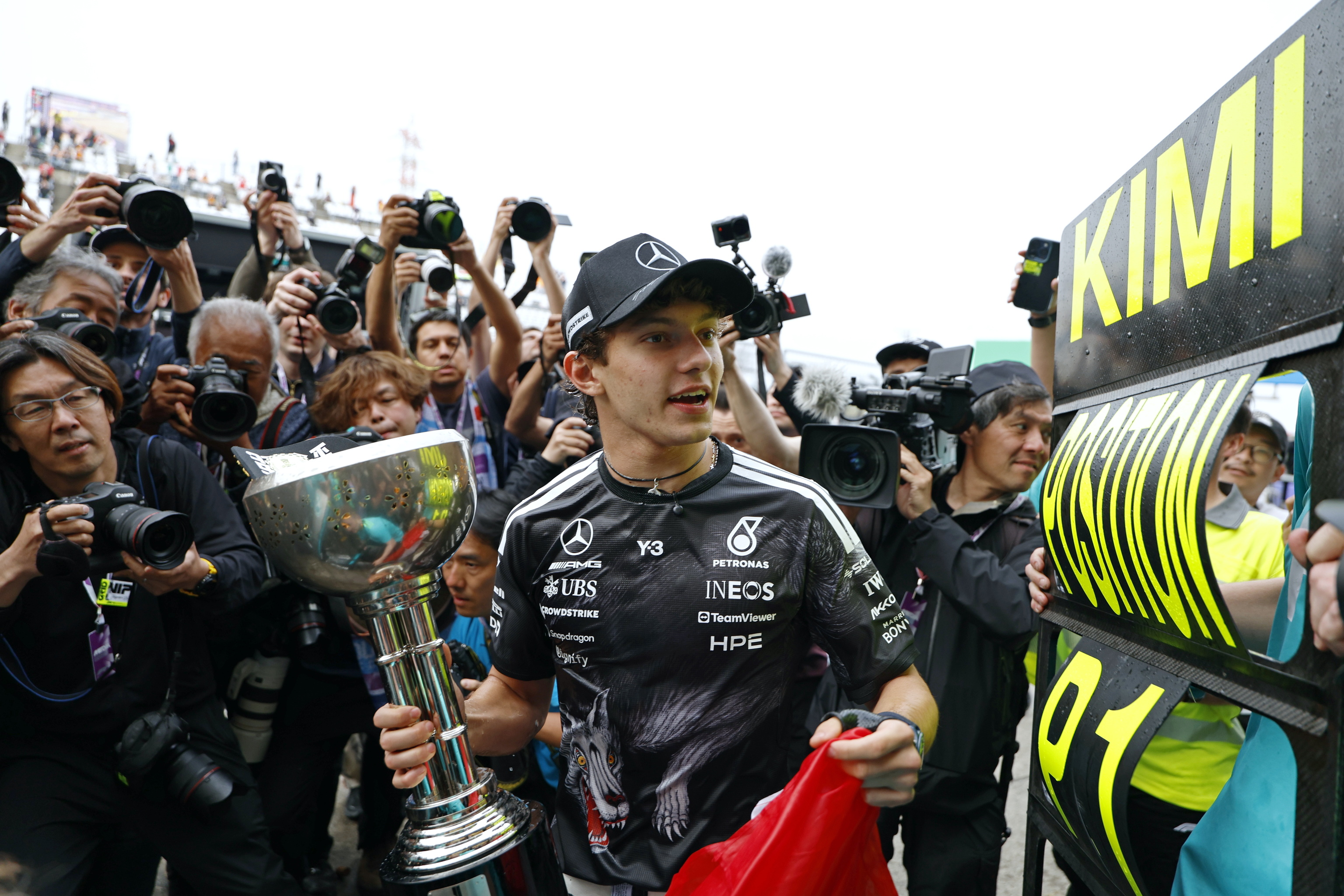 Antonelli, tras su victoria en Suzuka.