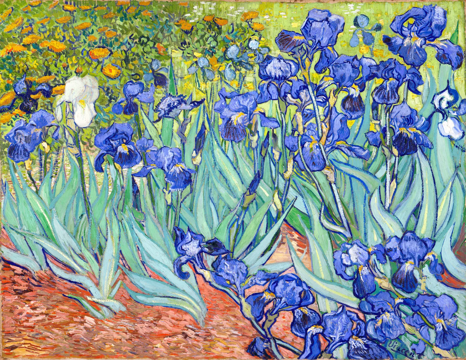 Image may contain Flower Iris Plant Art Painting and Modern Art