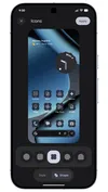 Settings screen allowing an Android user to modify their app icon shapes and color