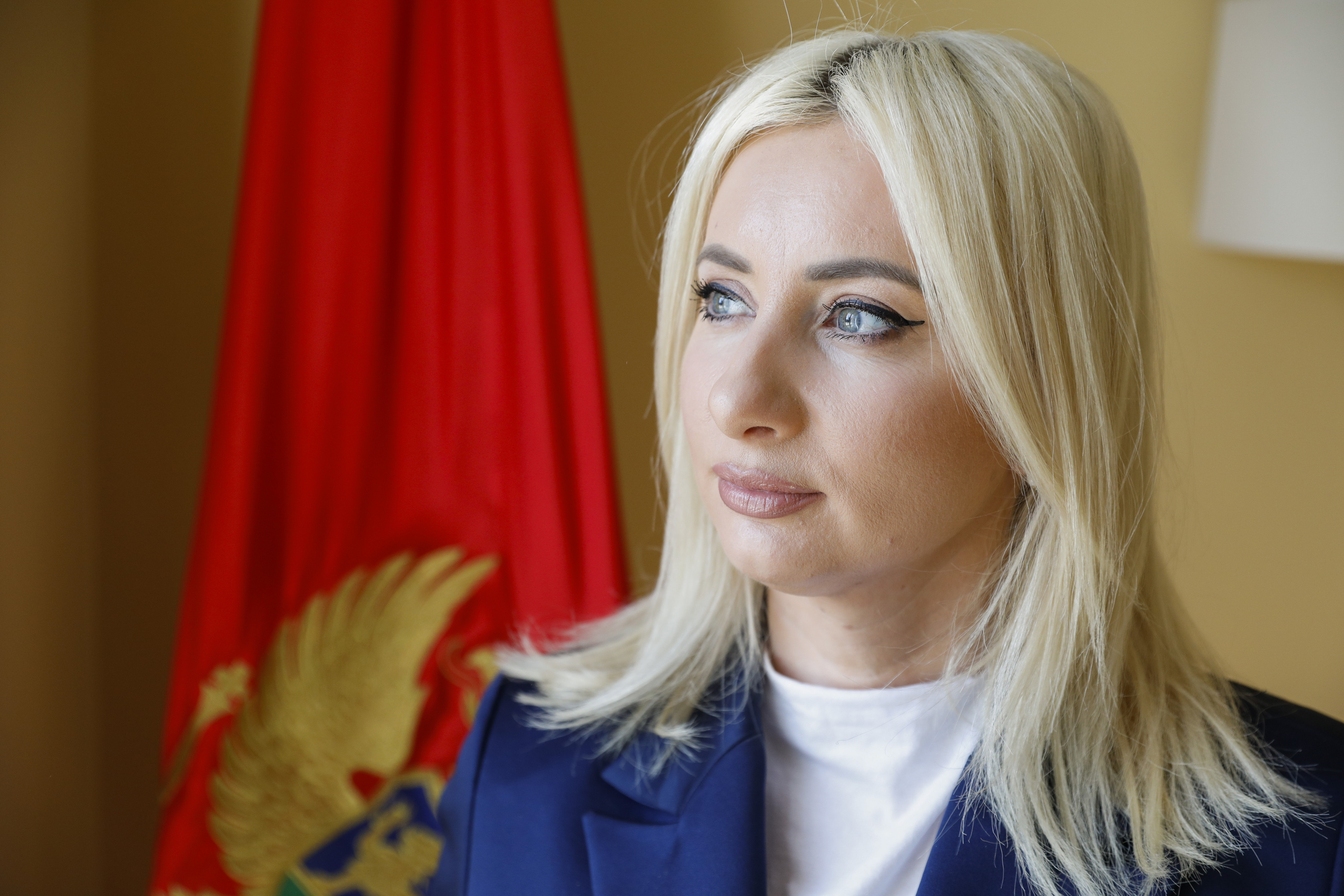 La ministra de Asuntos Europeos de Montenegro, Maida Gorcevic, en la embajada de su pa�s en Madrid.