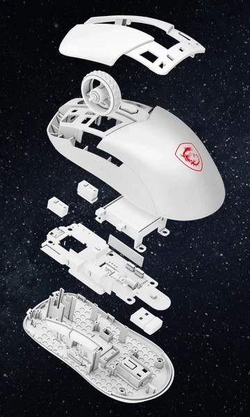 微星推出 VERSA 300 WIRELESS 8K 鼠标:PAW3395,66g