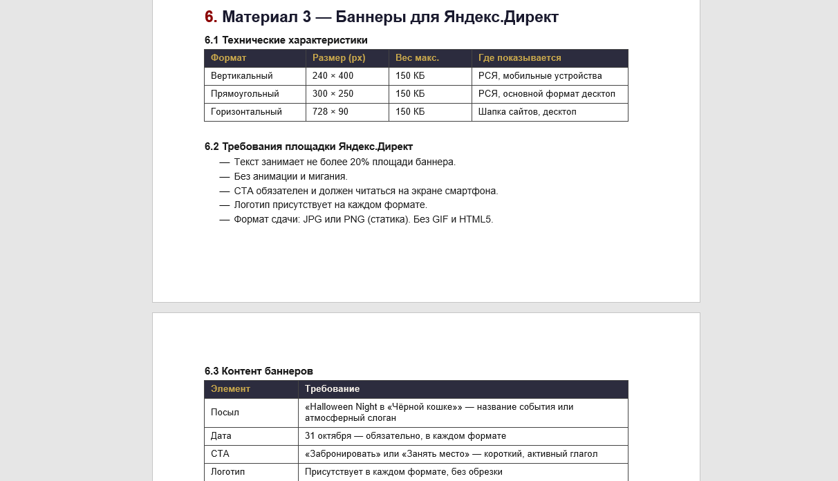 ТЗ для дизайнера ТЗ для дизайнера