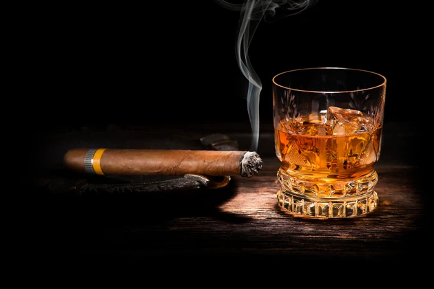 Whiskey and cigar