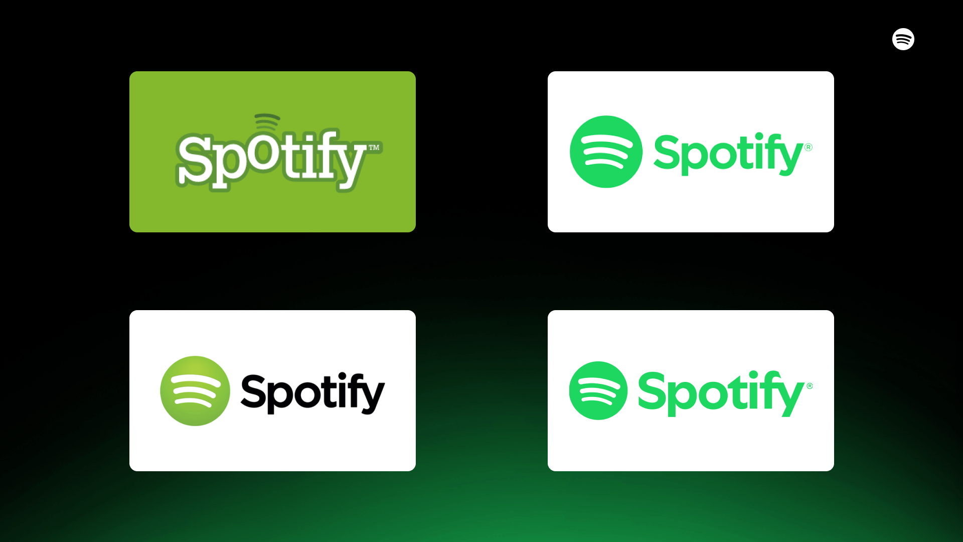 Spotify logos through the years