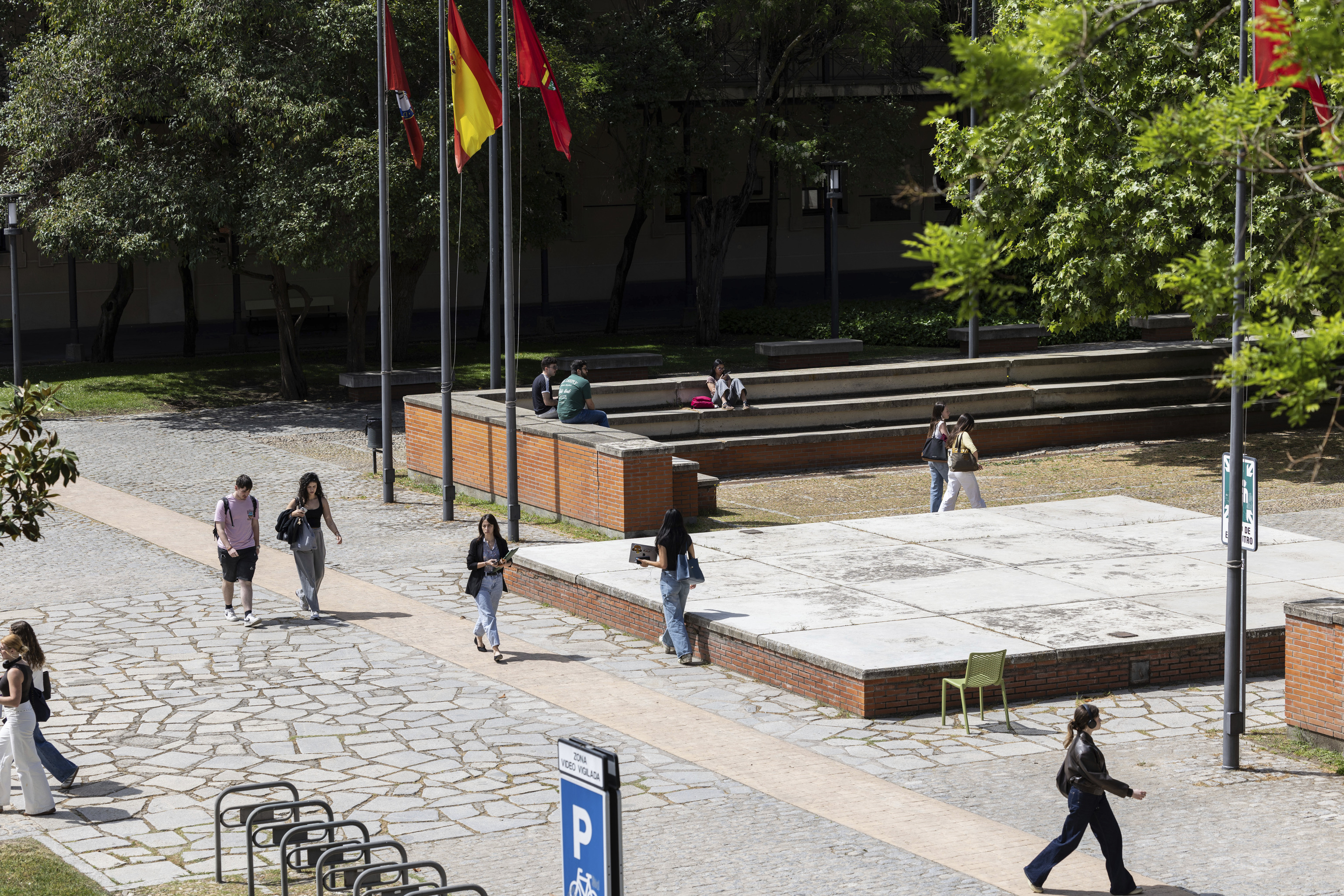 El campus de la Universidad Carlos III este martes primaveral.
