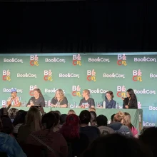 Authors on a panel at BookCon