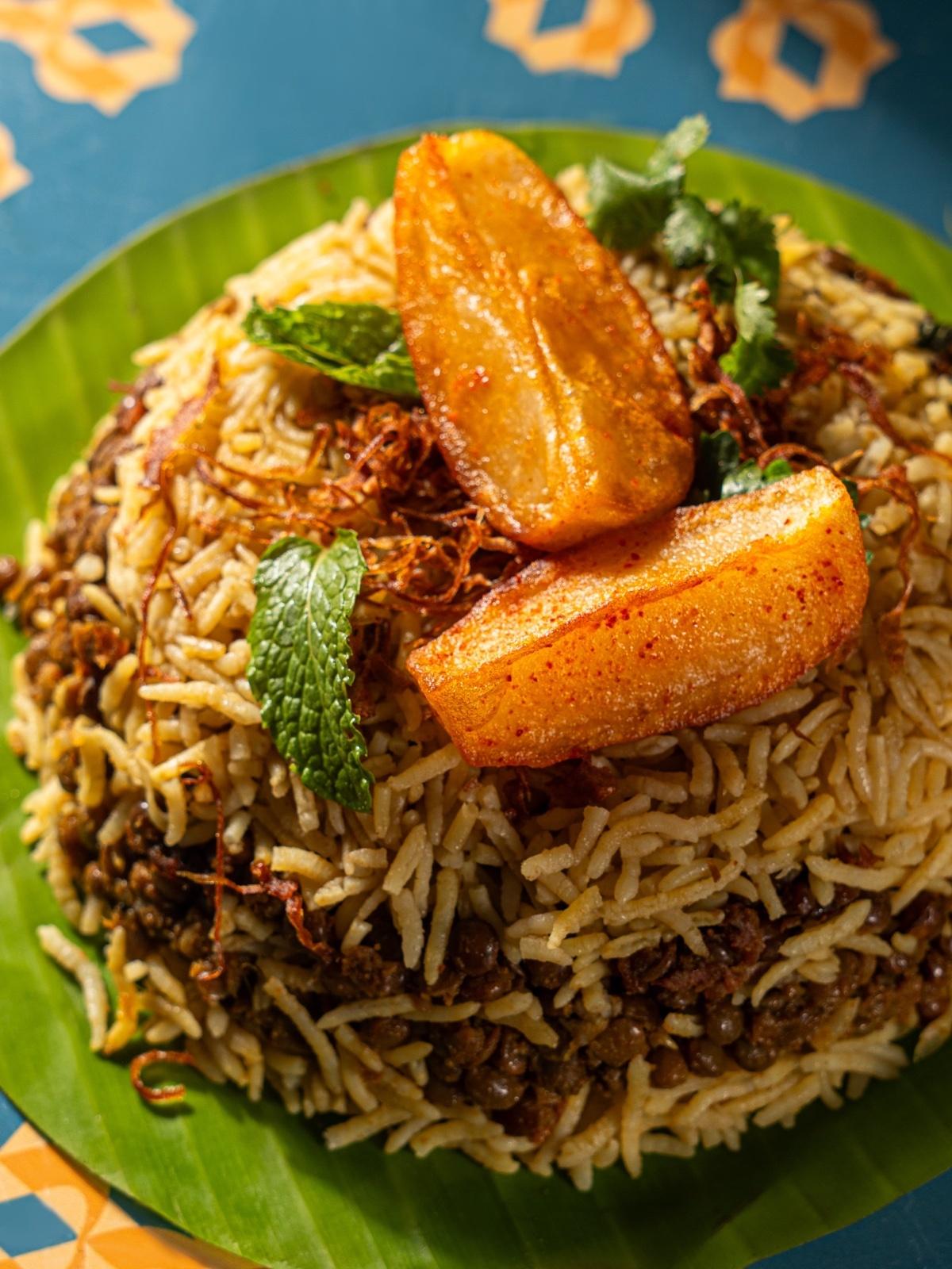 Smoked masoor biryani