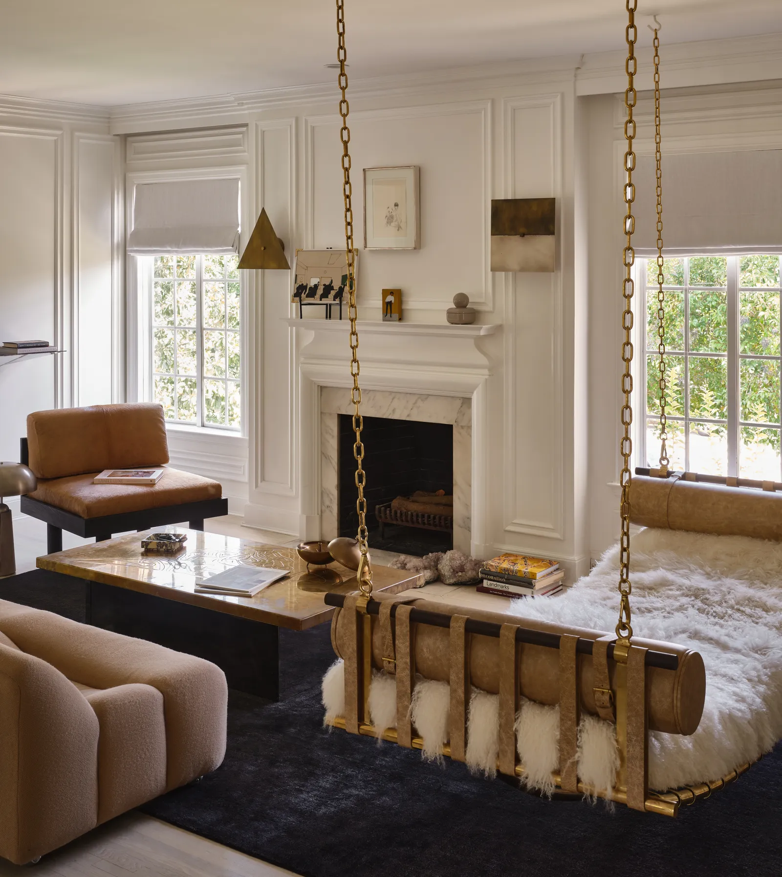 Image may contain Fireplace Indoors Book Publication Home Decor Architecture Building Furniture and Living Room