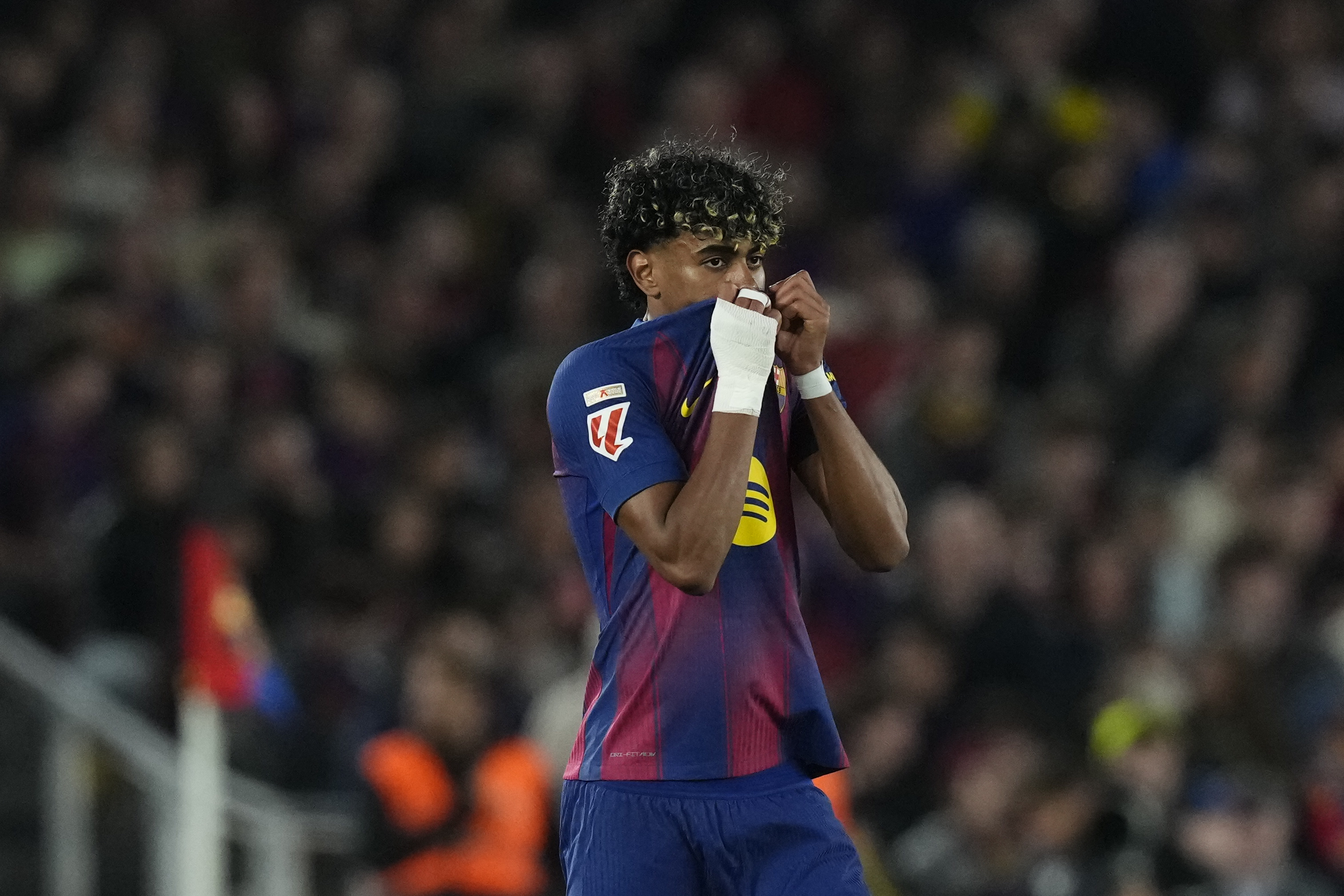 Lamine Yamal, en el partido contra el Celta.