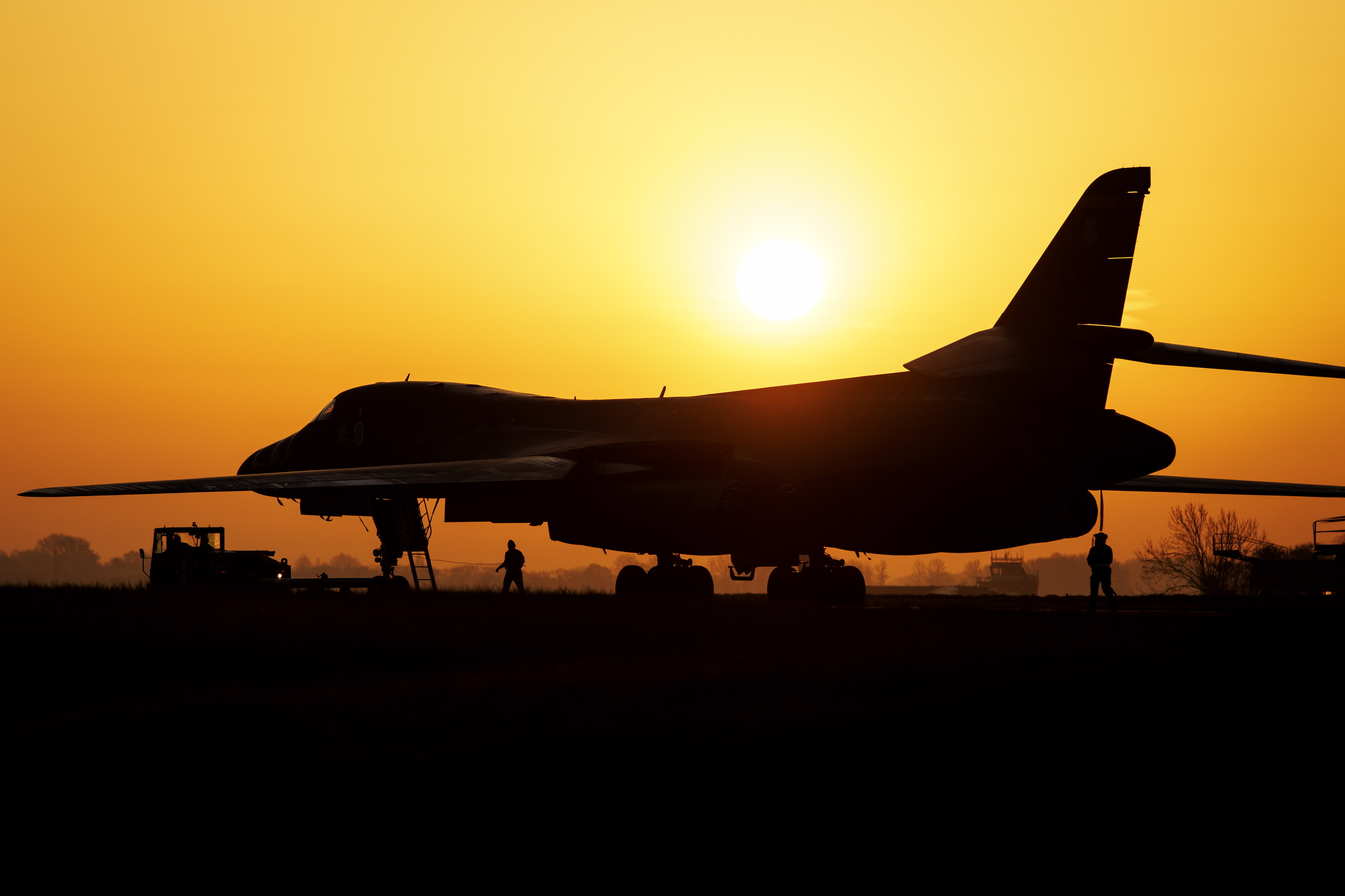 Un bombardero estadounidense en la base de Gloucestershire, en Reino Unido.