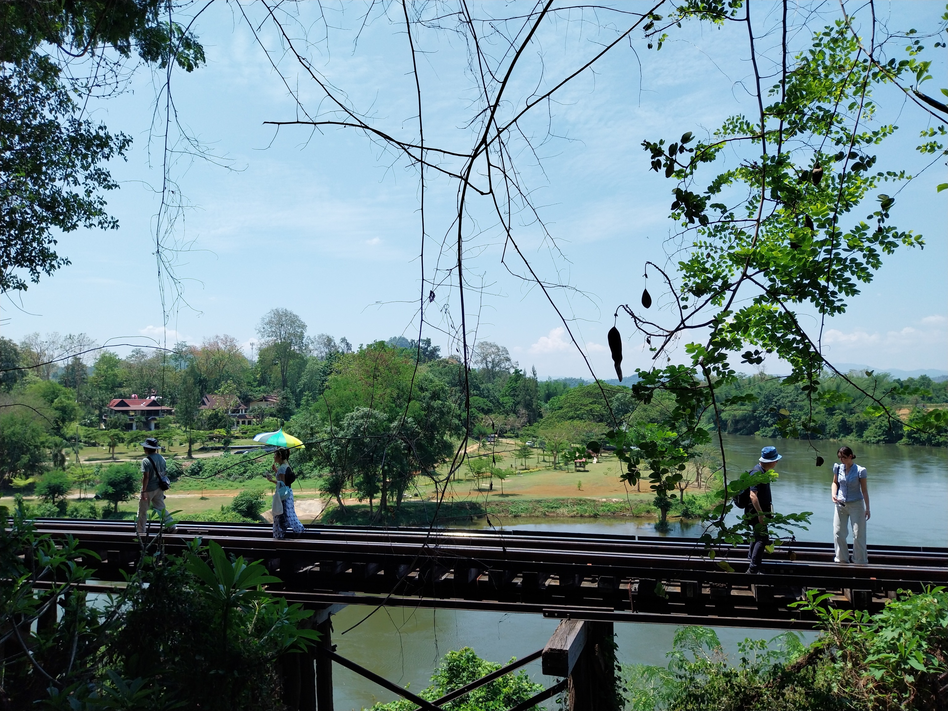 La v�a de ferrocarril sobre el r�o Kwai.