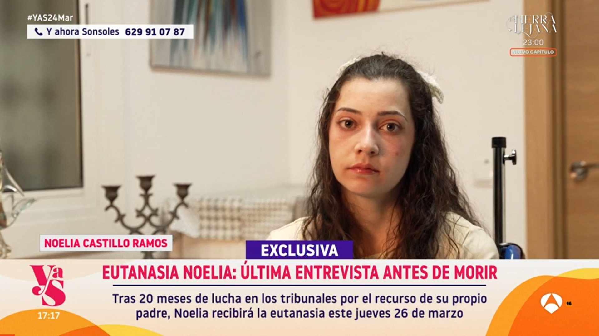 La �ltima entrevista de la joven en Antena 3