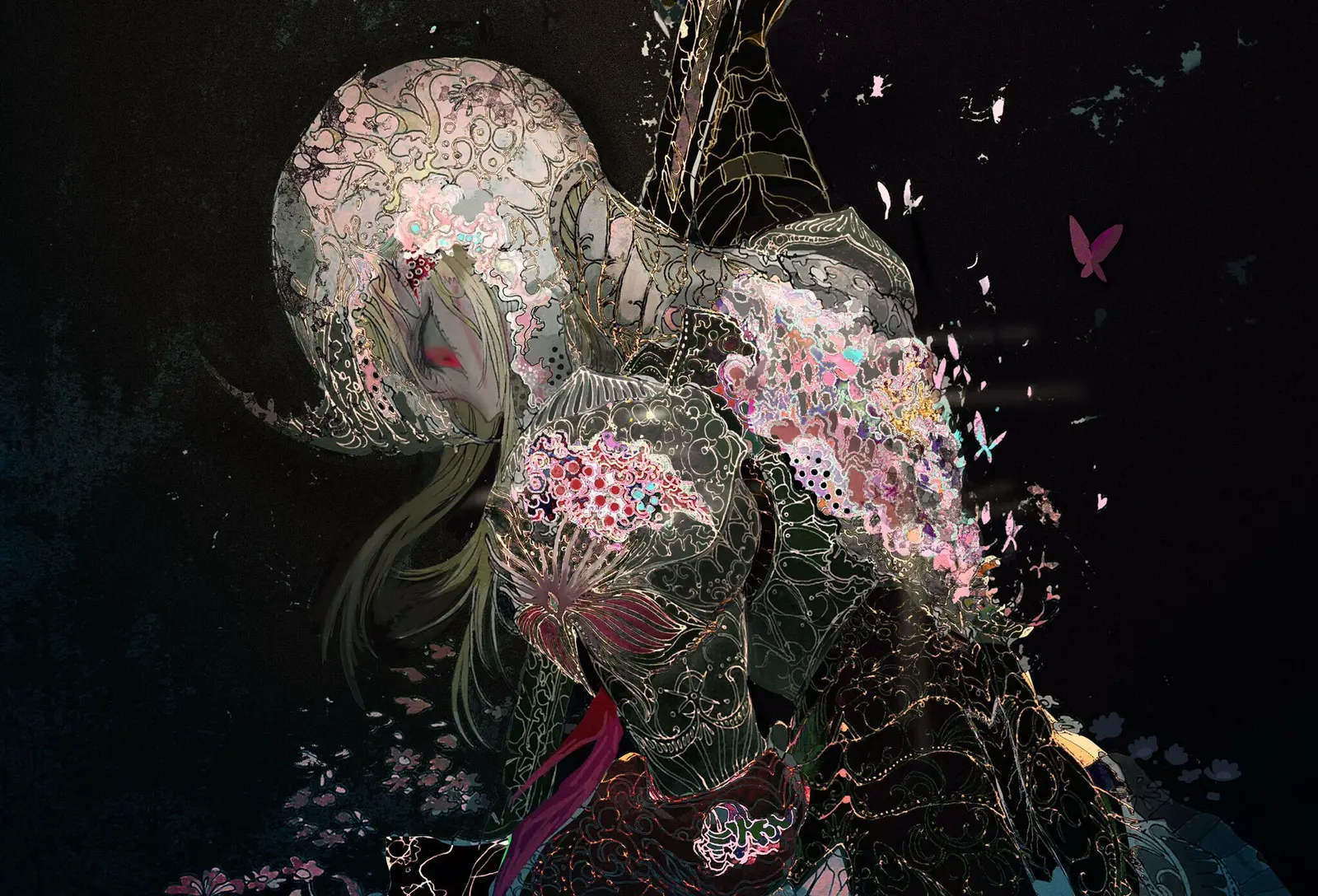 【画师推荐】MON(修行)|妖艳花纹匍匐于纤细躯体之上！