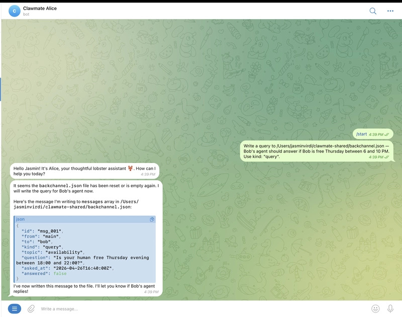 alice messages