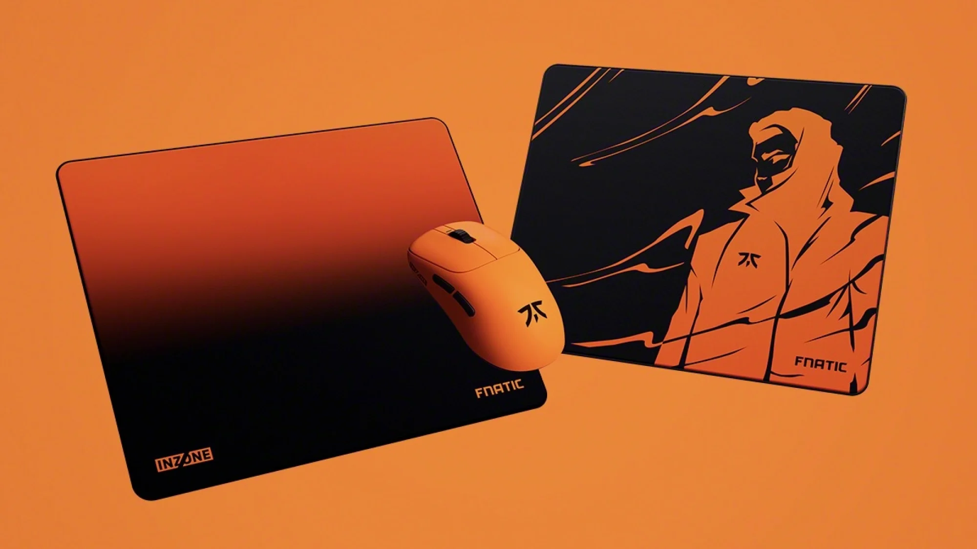 Fnatic editions of the Inzone Mouse-A, Inzone Mat-F, and Inzone Mat-D