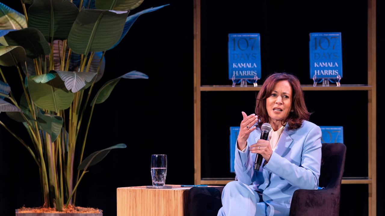 Former US vice president Kamala Harris during a book tour, pictured in South Carolina, April 16, 2026. Former US vice president Kamala Harris during a book tour, pictured in South Carolina, April 16, 2026.