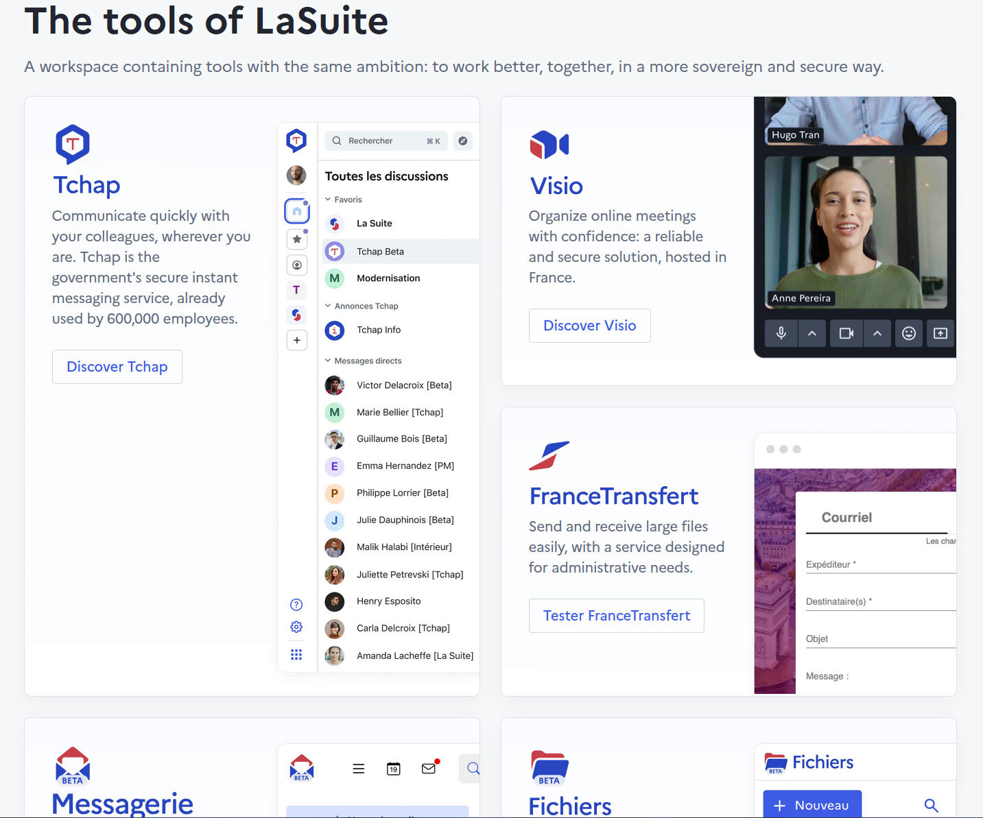 French politician on a laptop
