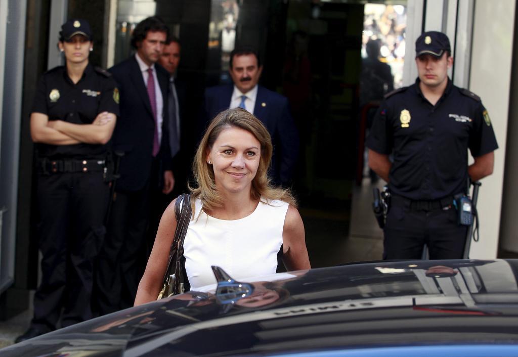 Mar�a Dolores de Cospedal sale de la Audiencia Nacional en 2013.