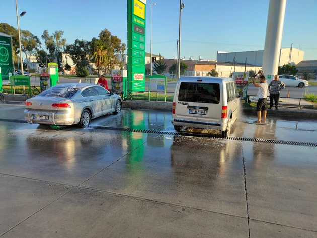 Car Wash Station at BP petrol station at Antalya, Turkey