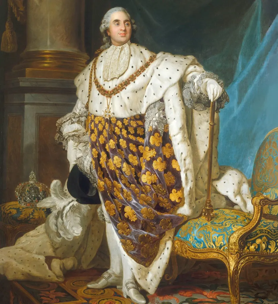 Detalle de un retrato de Luis XVI