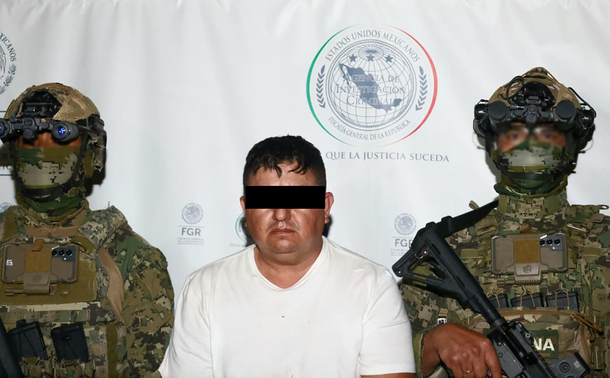 Audias Flores Silva, alias El Jardinero, tras su detenci�n.