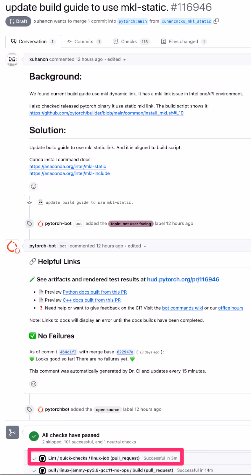 Draft pull request demonstrating how workflows triggered by pull_request executed successfully