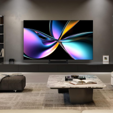 Hisense U7 Mini LED 4K TV mounted on wall in living room