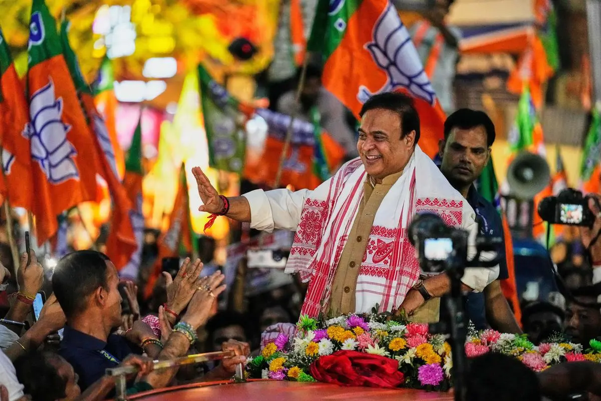 Assam Chief Minister Himanta Biswa Sarma attends an election campaign rally ahead of State Assembly election in Guwahati, March 23, 2026. Assam Chief Minister Himanta Biswa Sarma attends an election campaign rally ahead of State Assembly election in Guwahati, March 23, 2026.