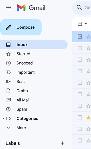 gmail sidebar expanded
