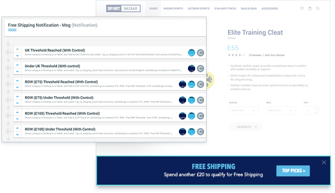 Implementing free shipping threshold calculators to increase order size