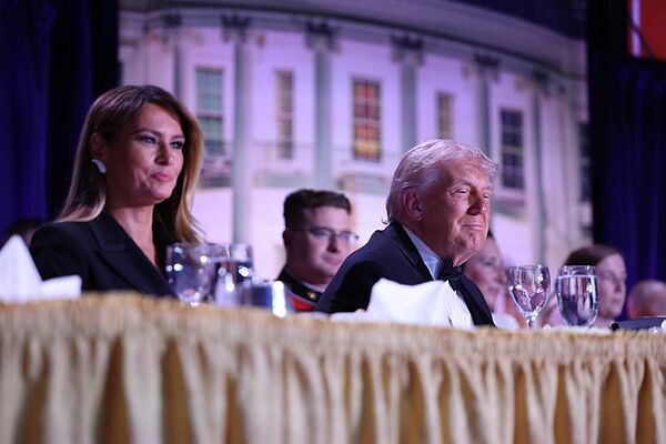 Trump y Melania en la cena de gala antes del ataque.