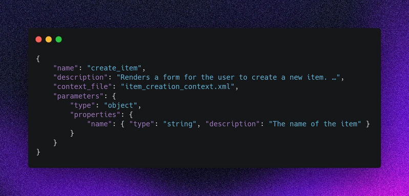 mcp create item tool