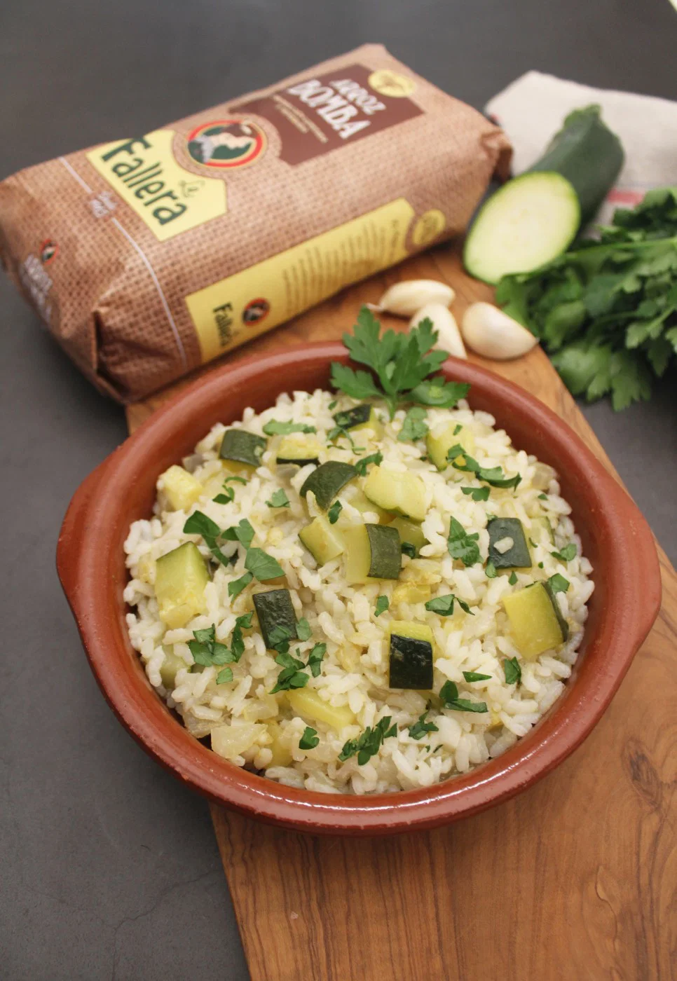 Arroz con calabacín. Receta rápida, sabrosa y fácil