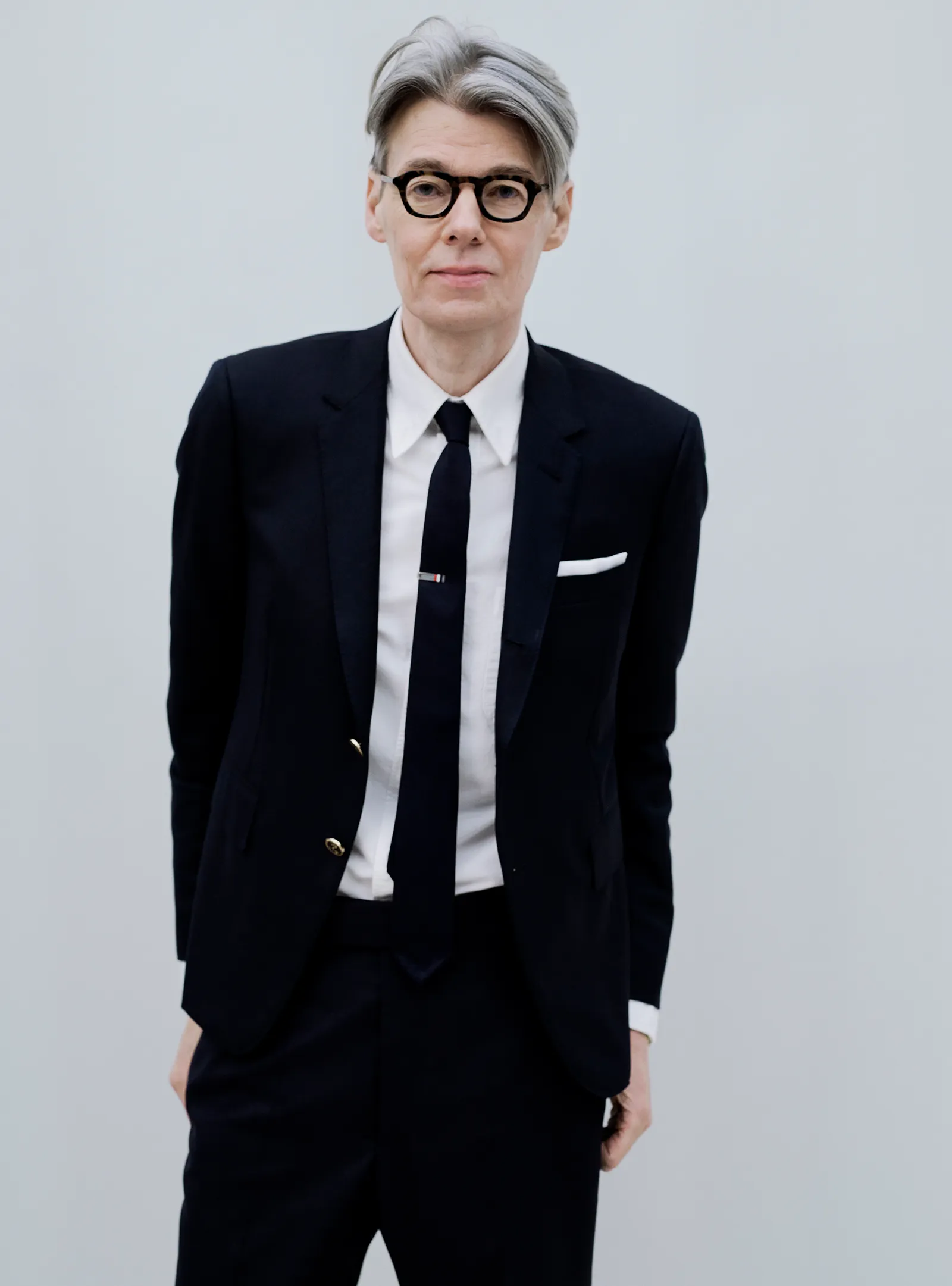 Image may contain Andrew Bolton Blazer Clothing Coat Jacket Formal Wear Suit Accessories Tie Adult and Person