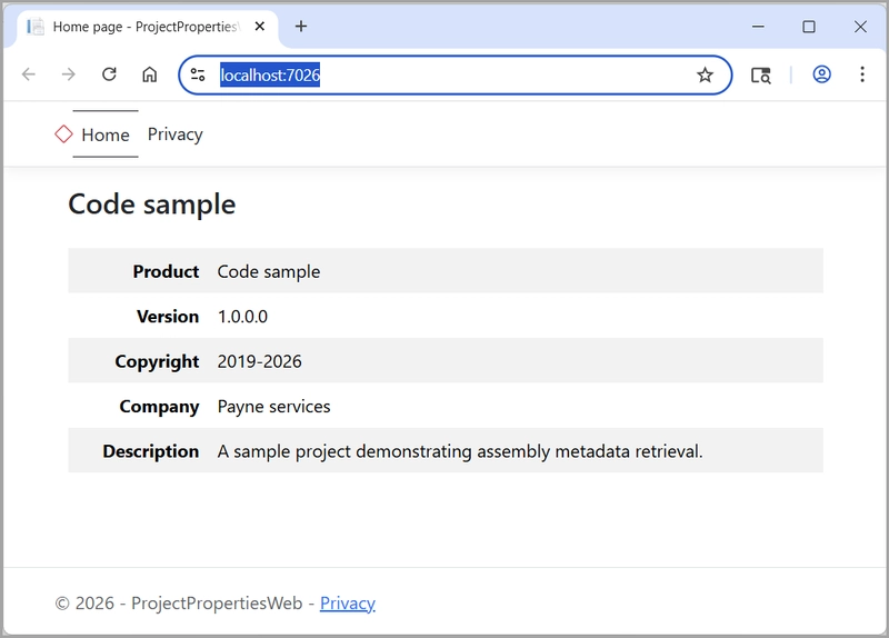Shows values on index page