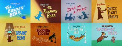 Title cards for Hanna-Barbera’s Yogi Bear.