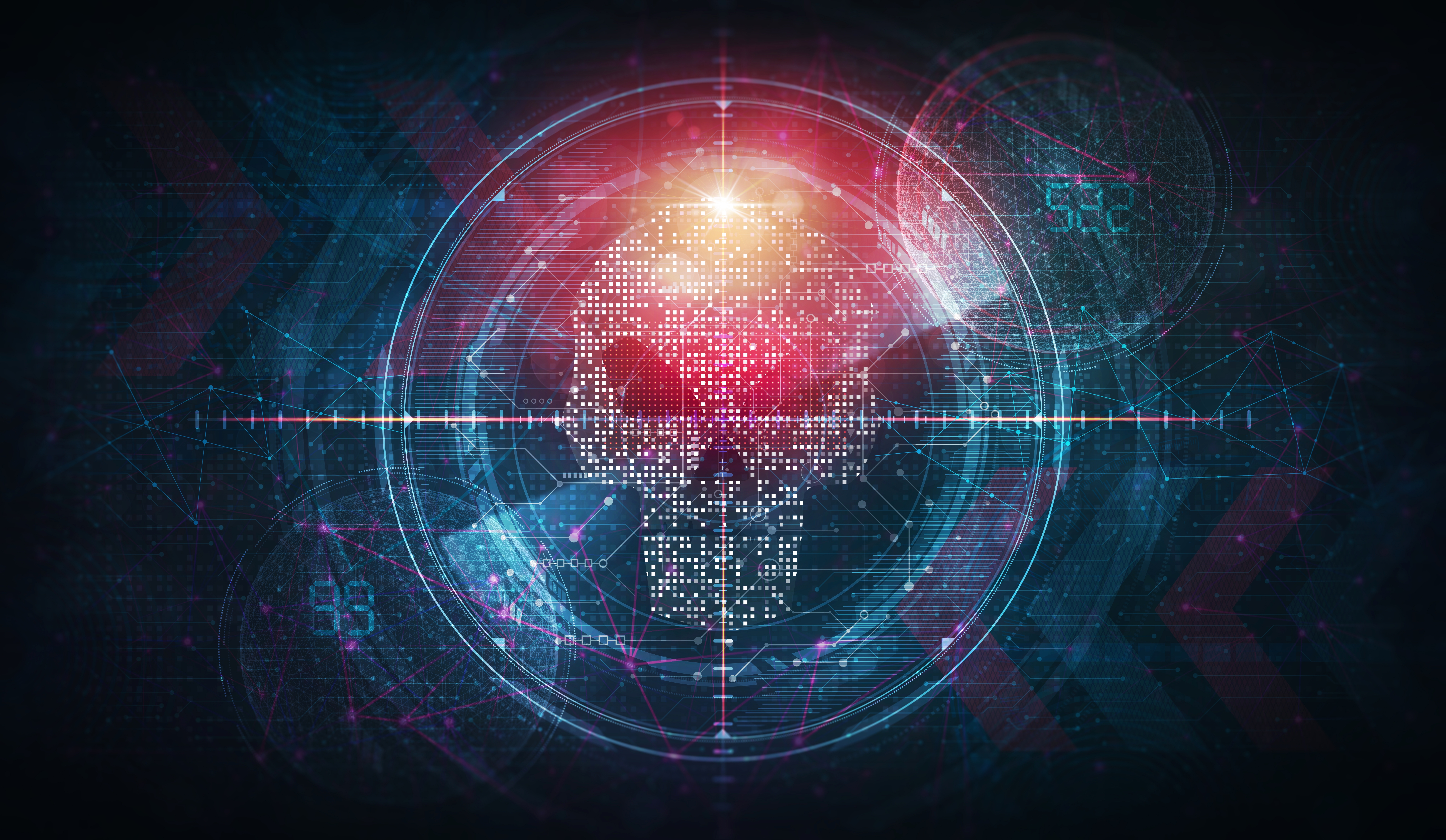 Proactive Cybersecurity Service That Neutralizes Threats Within a Digital Network - Conceptual Illustration