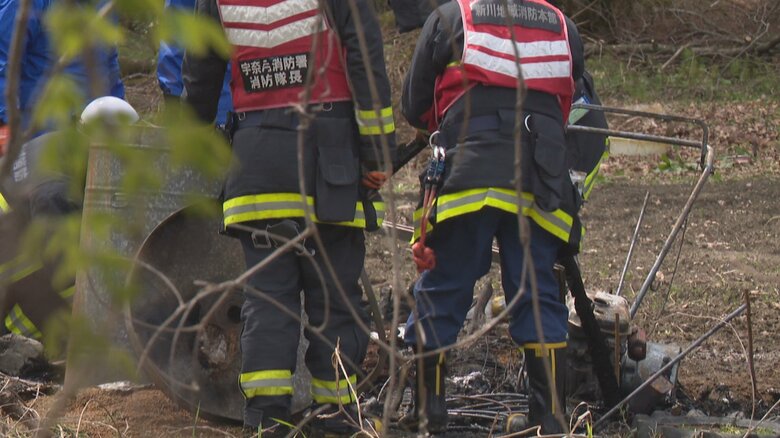 「黒煙が見える」黒部市宇奈月町の畑で倉庫が焼ける火事 中の耕運機が激しく燃える|FNNプライムオンライン