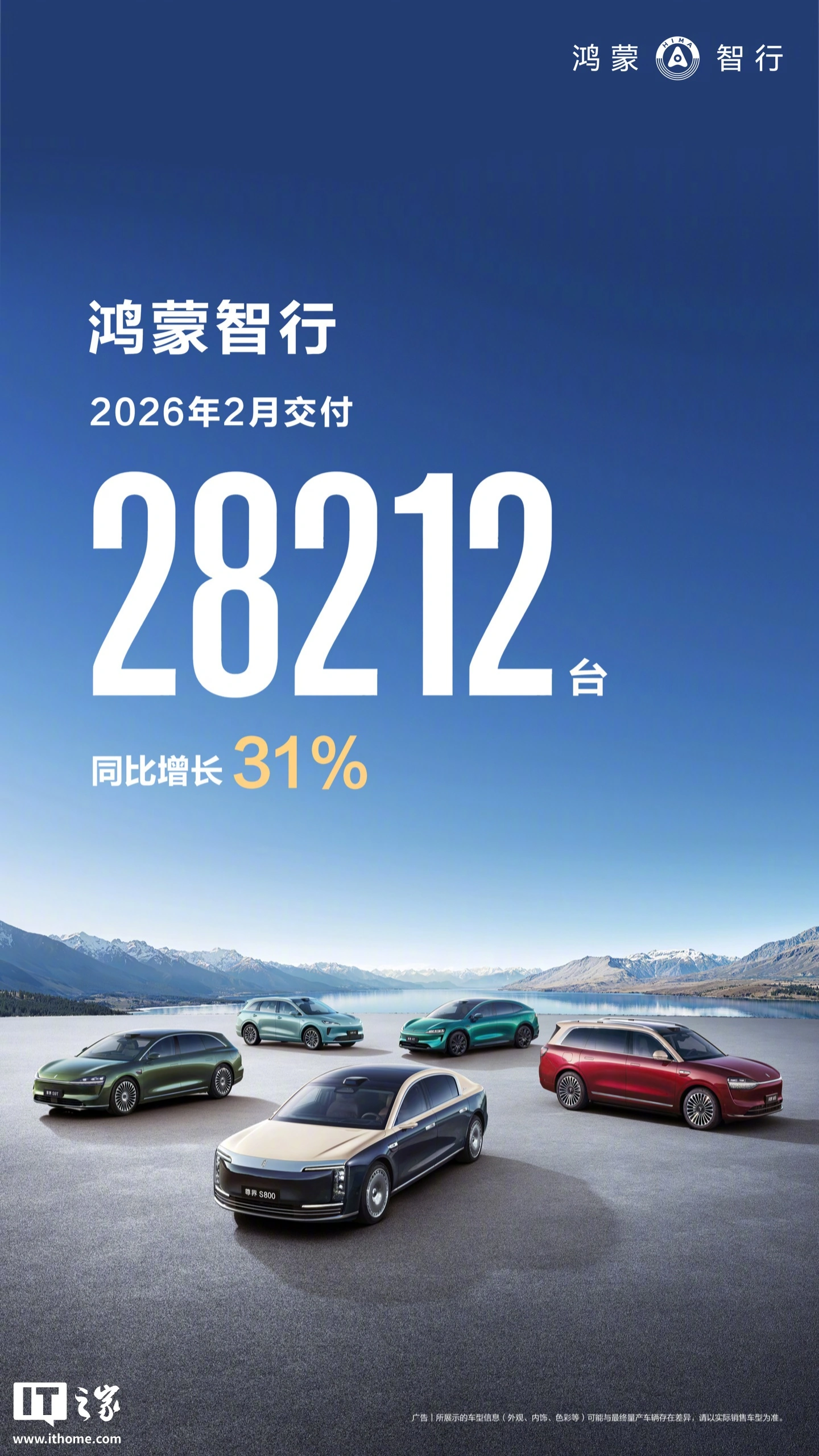 华为余承东:鸿蒙智行全系累计交付突破 135 万,2026 年第一季度交付量 11.27 万