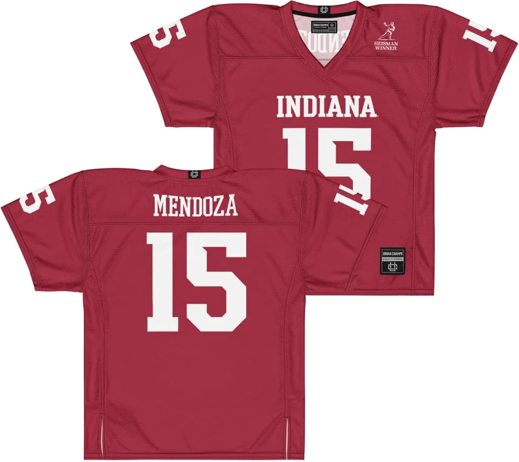 Fernando Mendoza Indiana Football Heisman Winner Crimson Jersey