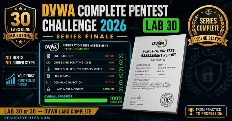 DVWA Complete Pentest Challenge 2026 — Full Assessment From Scratch, No Hints | Hacking Lab 30