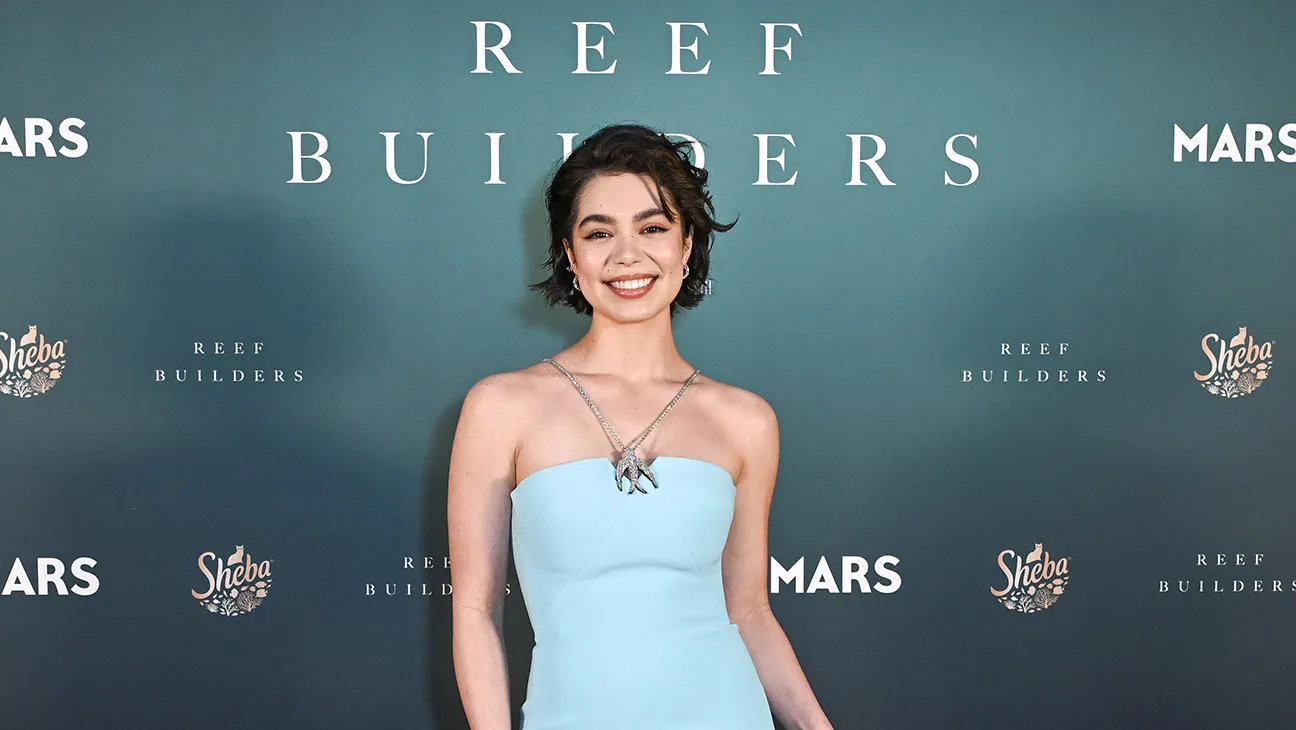 Auli'i Cravalho attends the Reef Builders World Premiere presented by SHEBA at the Natural History Museum on April 9, 2025 in London, England.