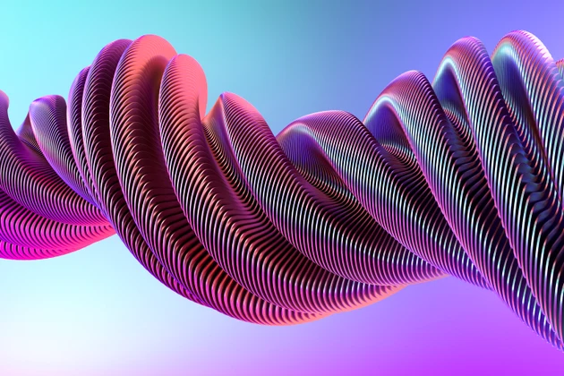 AI Creativity and Artificial Intelligence Technology with Colorful Twisted Shape