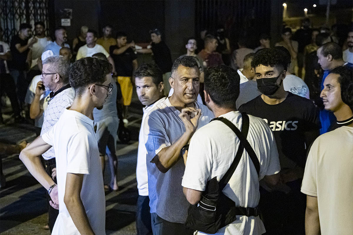 Moreno, en julio del a�o pasado, durante una de las varias noches de protestas de ultras de extrema derecha contra la comunidad extranjera que vive en el municipio murciano de Torre-Pacheco.