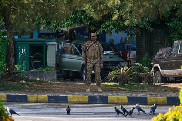 Un soldado en Islamabad.