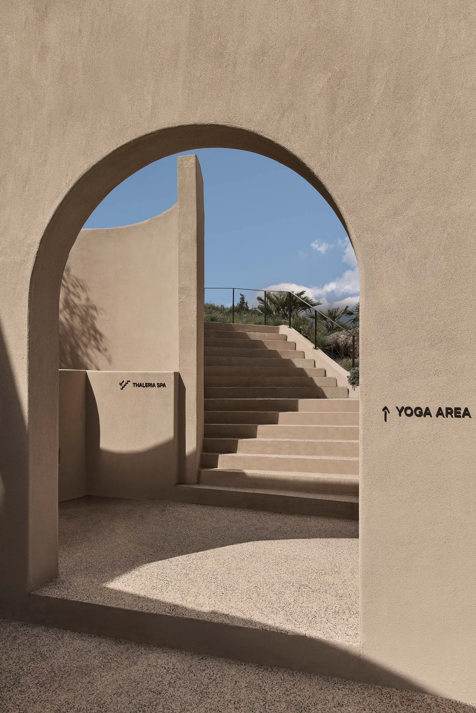 Image may contain Arch Architecture Building House Housing Staircase and Villa