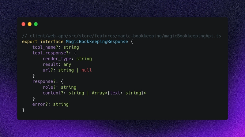 generative ui tool response schema