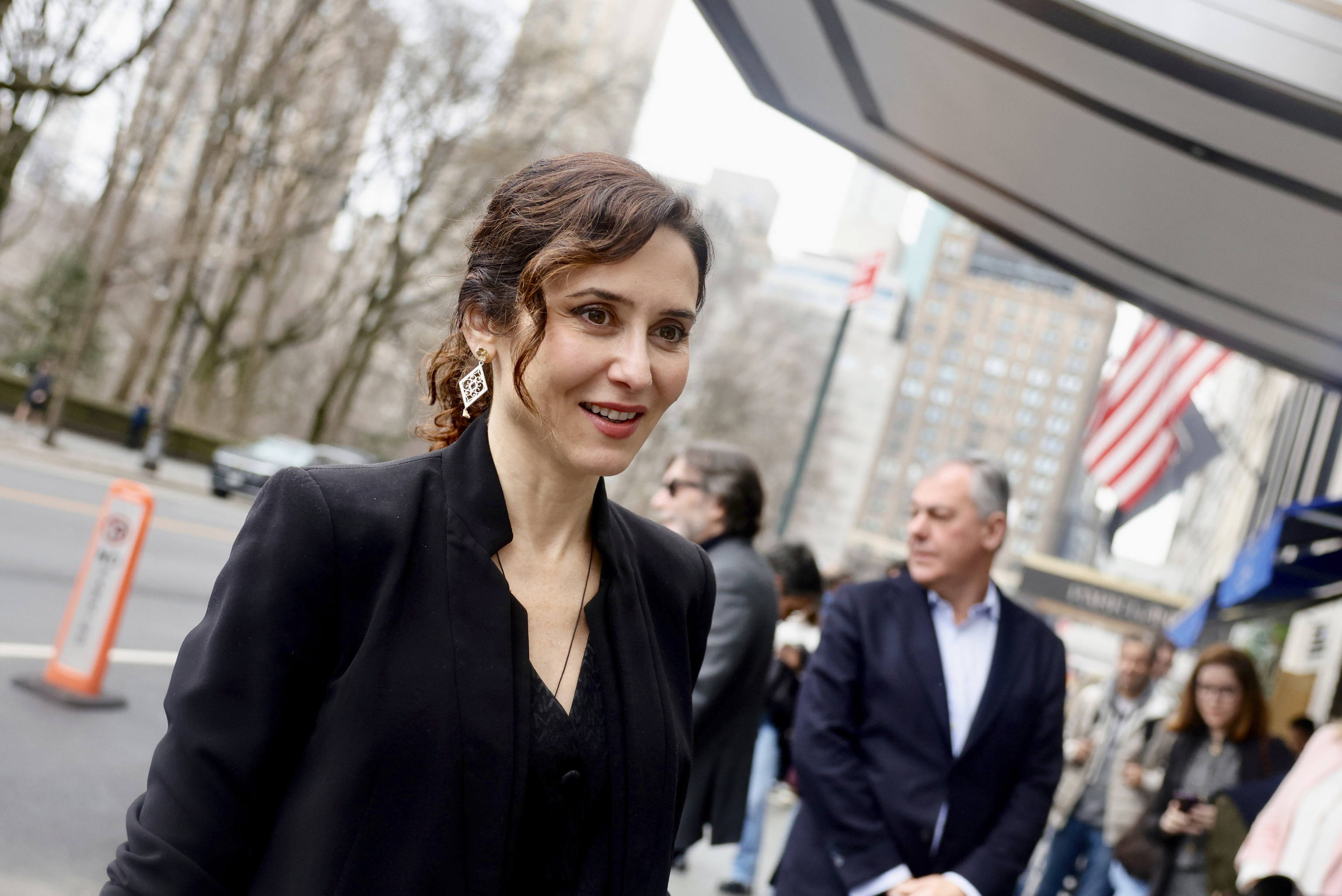 La presidenta de la Comunidad de Madrid, Isabel D�az Ayuso, en su �ltimo viaje institucional a Estados Unidos.